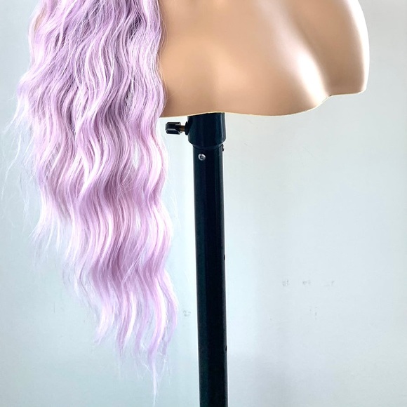 Gorgeous Lilac Pearl Loose Wave Premium Fiber Lace Front Wig - Picture 8 of 15